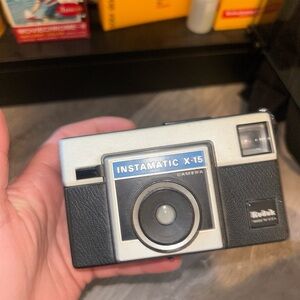 Kodak Instamatic X-15 Camera in Black and Silver